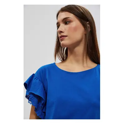 Blouse with ruffles on the shoulders