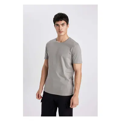 DEFACTO Regular Fit Premium Quality Mercerized Crew Neck Short Sleeve 100% Cotton Basic T-Shirt