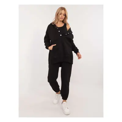 Black women's basic set of oversize cut