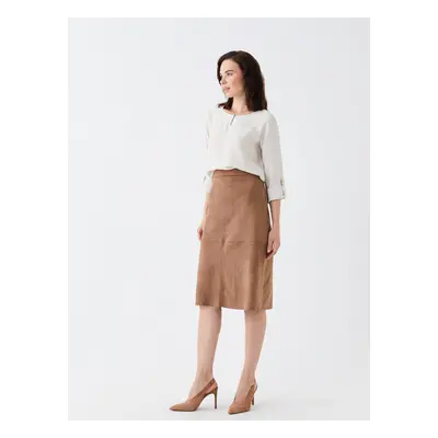 LC Waikiki Women's Waist Zippered Straight Skirt