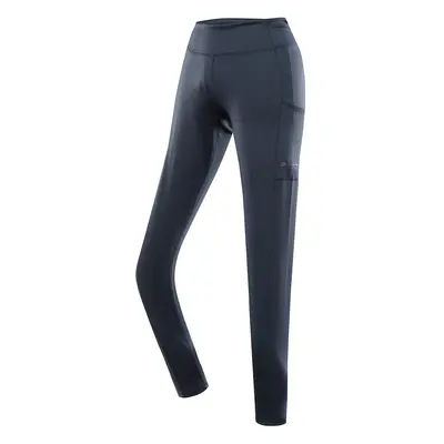 Women's leggings with cool-dry ALPINE PRO GERWA dark slate