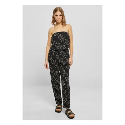 Women's jumpsuit in viscose Bandeau blackflower