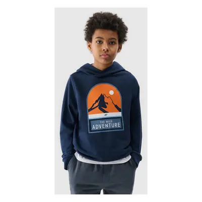 Boys' 4F sweatshirt - navy blue