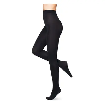 Warm, opaque tights, DEN, black