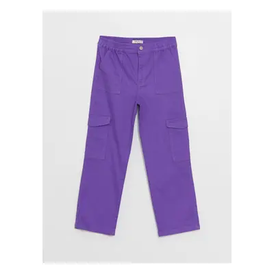 LC Waikiki Basic Girl's Cargo Pants with Elastic Waist