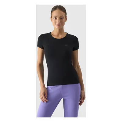 Women's slim T-shirt 4F - black