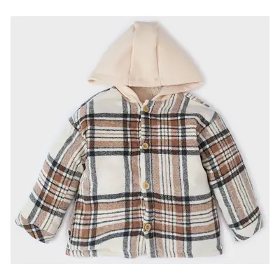 DEFACTO Baby Boy Hooded Check Flannel Long Sleeve Shirt