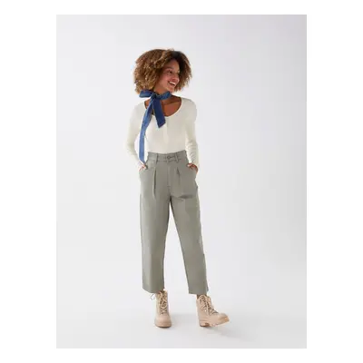 LC Waikiki Comfortable Fit Straight Gabardine Women's Trousers