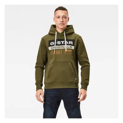 G-STAR Sweatshirt - Color block originals logo hdd sw l green