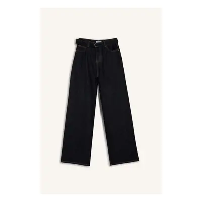 DEFACTO Wide Leg Fit Wide Mold High Waist Wide Leg Long Jeans