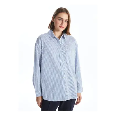 LC Waikiki Striped Oversize Women's Shirt