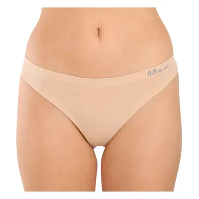 Women's thong Gina bamboo beige