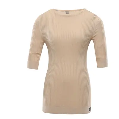 Women's three-quarter sleeve t-shirt nax NAX NOVAKA beige