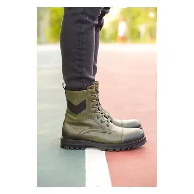 Riccon Khaki Skin Men's Combat Boots