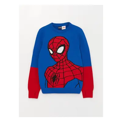 LC Waikiki Lcw Crew Neck Spiderman Patterned Long Sleeve Boy's Knitwear Sweater