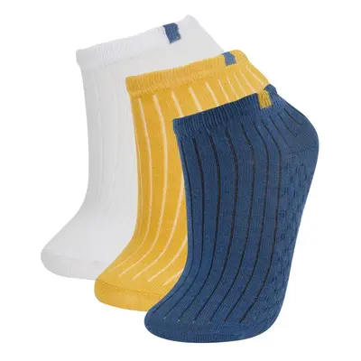 DEFACTO Boy's Cotton 3-Piece Short Socks