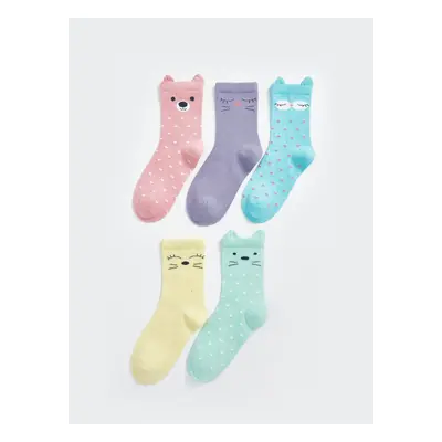 LC Waikiki Lcw Patterned Girls Socks 5-Pack