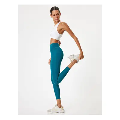 Koton Basic Sports Tights High Waist Ankle Length Slim Cut Interlock