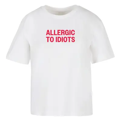 Women's T-shirt Allergic To Idiots white