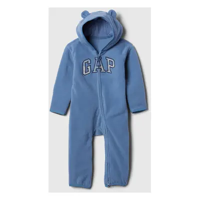 GAP Baby fleece jumpsuit with logo - Boys