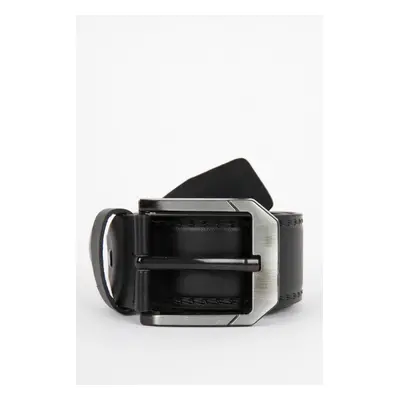 DEFACTO Men's Faux Leather Wide Jean Belt