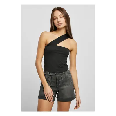 Women's one-strap top in black