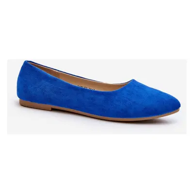 Women's suede ballerinas Blue Kommia