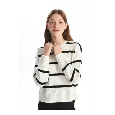 LC Waikiki Crew Neck Striped Long Sleeve Women's Knitwear Sweater