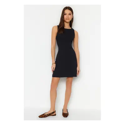 Trendyol Black Waist Opening Mini Woven Back Detail Sleeveless Woven Dress