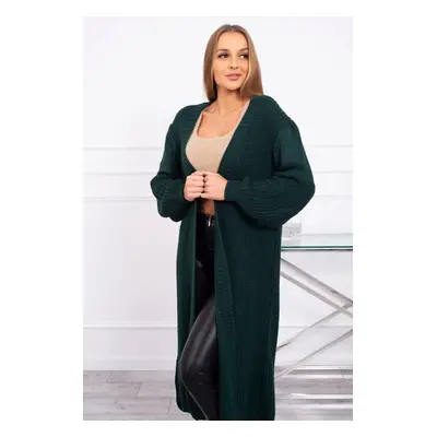 Long cardigan dark green