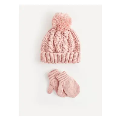 LC Waikiki LW - Baby Girl Hat and Gloves