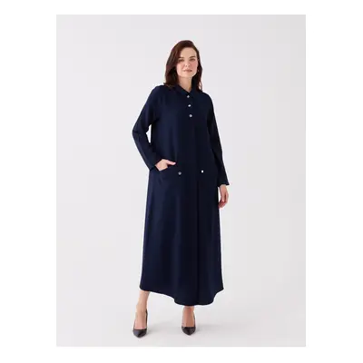 LC Waikiki Shirt Collar Plain Long Sleeve Women's Abaya