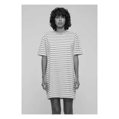 Women's striped dress oversized white/magicmango