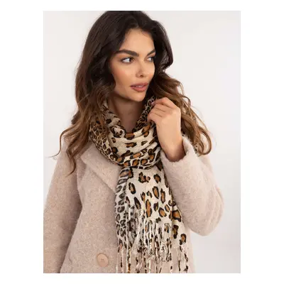 Beige and brown women's scarf