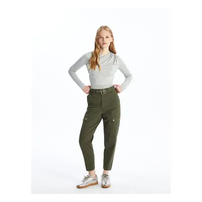 LC Waikiki Belted Waist Slim Fit Women's Cargo Pants