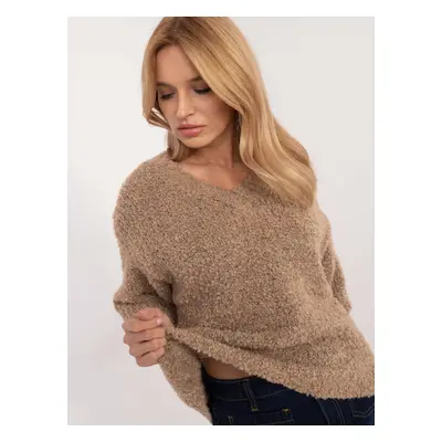 Dark beige boucle sweater