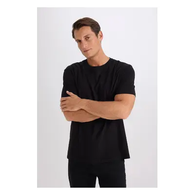 DEFACTO New Regular Fit Crew Neck Basic Plain Short Sleeve T-Shirt