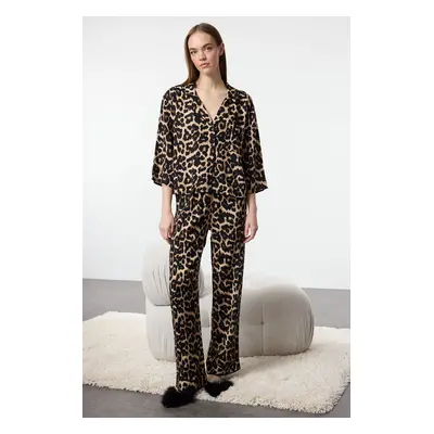 Trendyol Multicolored Striped Viscose Woven Pajama Set