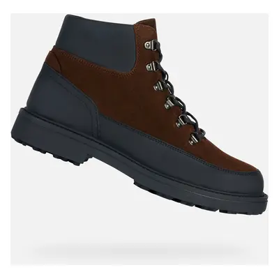 Brown Men's Ankle Boots Geox Lagorai + Grip - Men