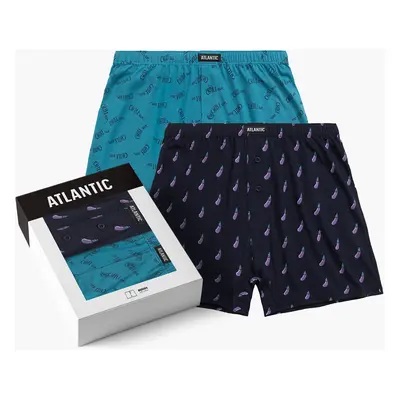 Men's loose boxer shorts ATLANTIC 2Pack - multicolored