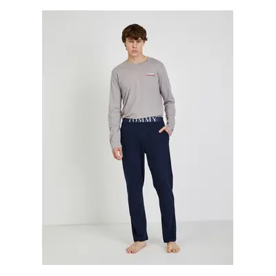 Tommy Hilfiger Pajamas - LS PANT JERSEY SET grey