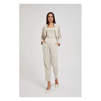 Women's cigarette pants MOODO - light beige