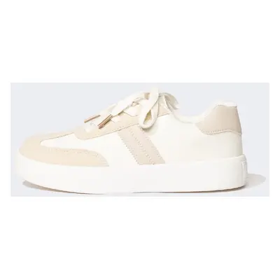 DEFACTO Girls High Sole Faux Leather Sneakers