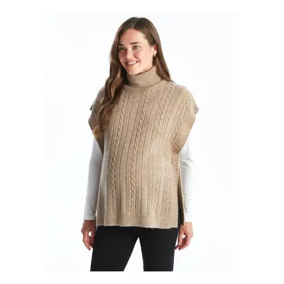 LC Waikiki Turtleneck Self-Patterned Women's Knitwear Sweater