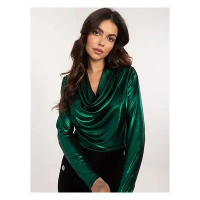 Dark green formal blouse