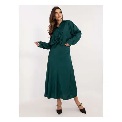 Dark green midi skirt