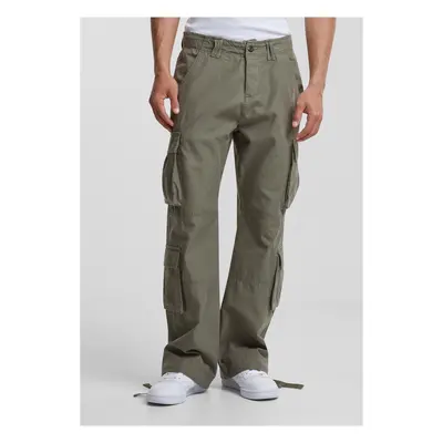 Men's Double Cargo Trousers - Olive