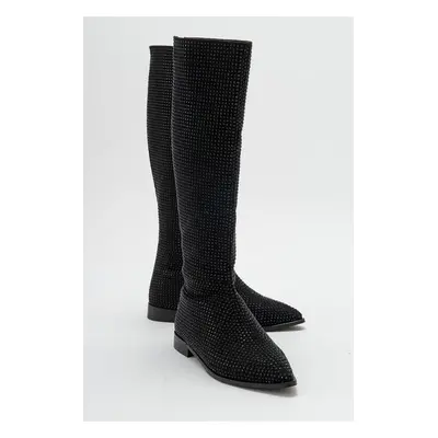 LuviShoes VERANO Black Women's Black Stone Boots