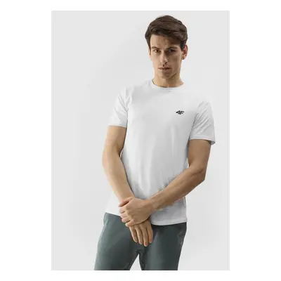 Men's Plain T-Shirt Regular 4F - White