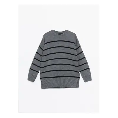 LC Waikiki Crew Neck Striped Women's Knitwear Sweater